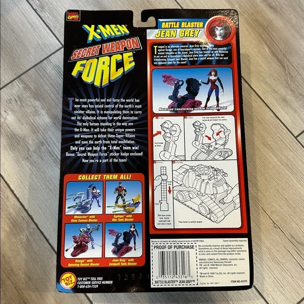 Vintage 1998 Marvel X-Men toybiz battle blaster  action figure NIP